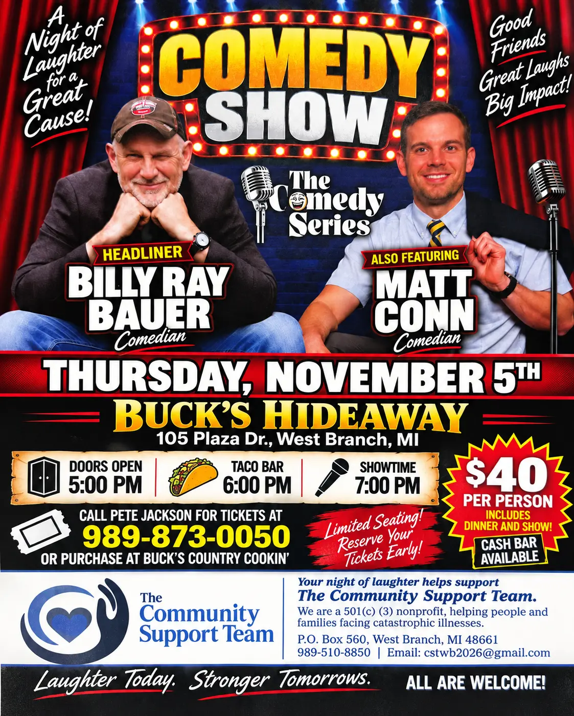 Billy Ray Bauer with Matt Conn — Comedy for a Cause